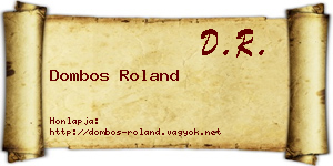 Dombos Roland névjegykártya