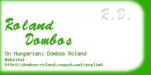 roland dombos business card